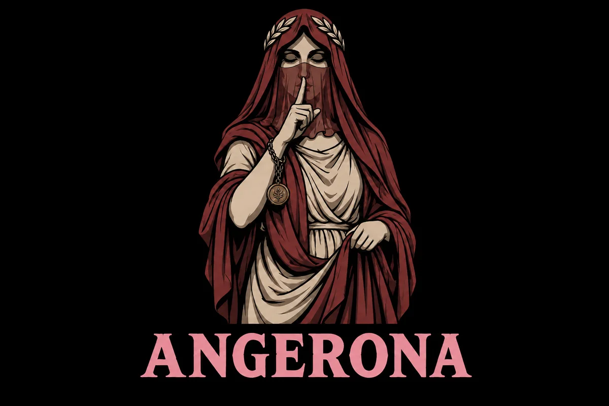 Angerona, an original illustrated mythological portrait