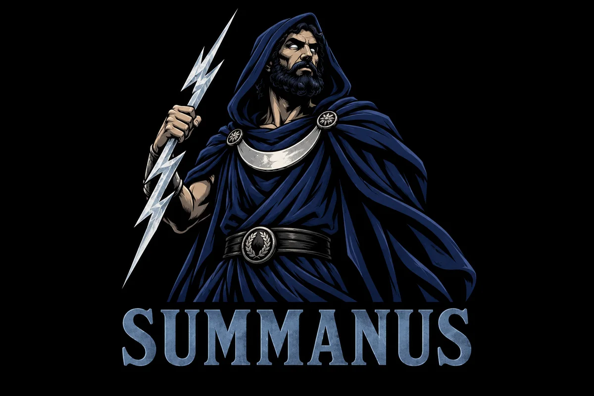 Summanus, an original illustrated mythological portrait