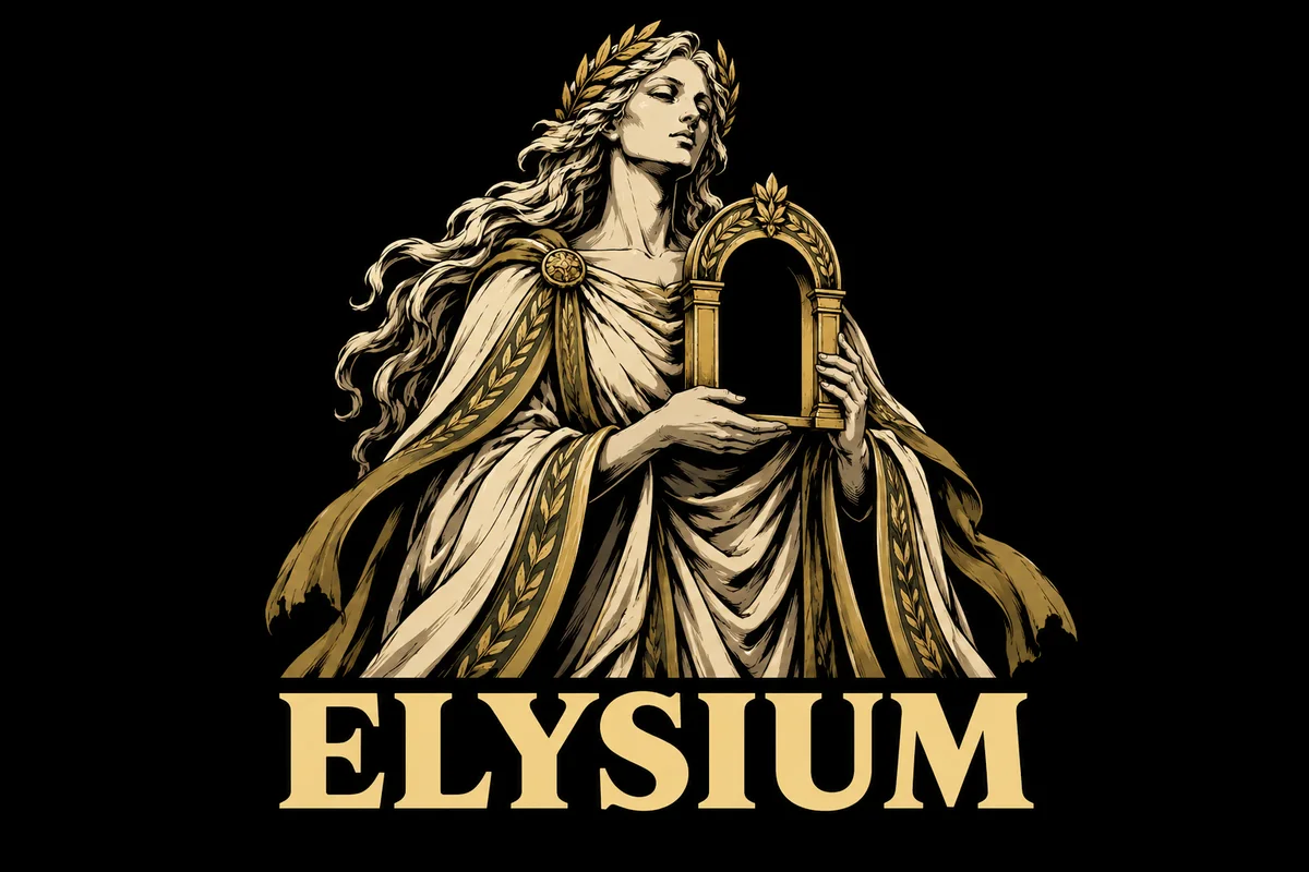 Elysium, an original illustrated mythological portrait
