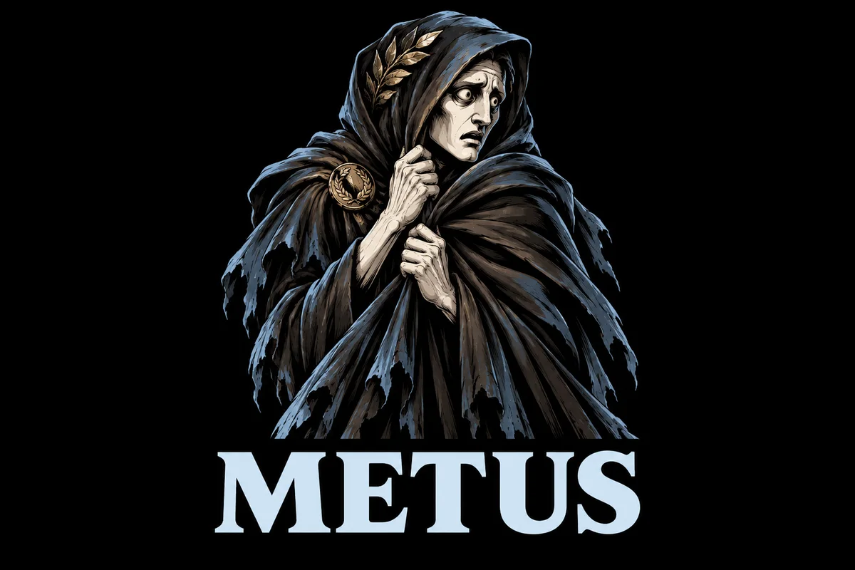 Metus, an original illustrated mythological portrait